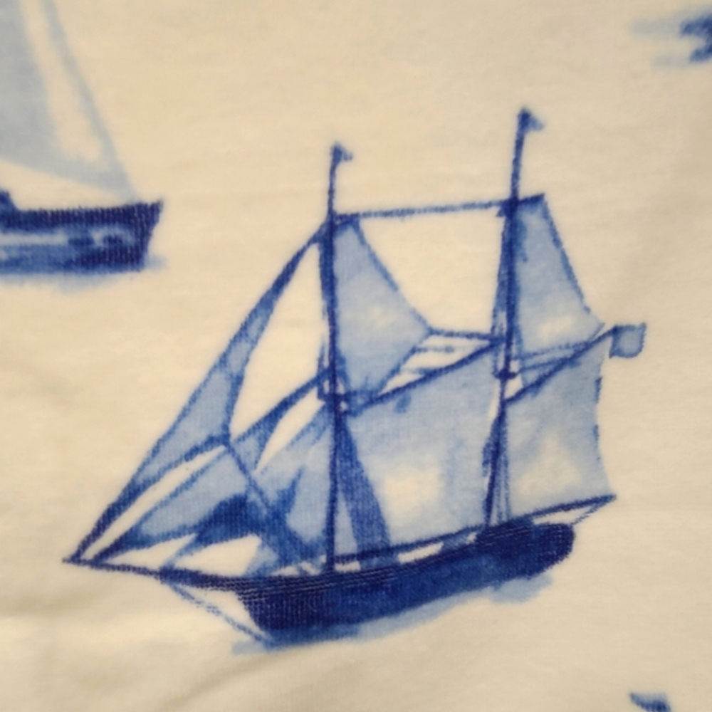 x8 Sailboat Schooner Boat Velour Bath Hand Washcloth Towel Set Nautical Coastal - Picture 6 of 11